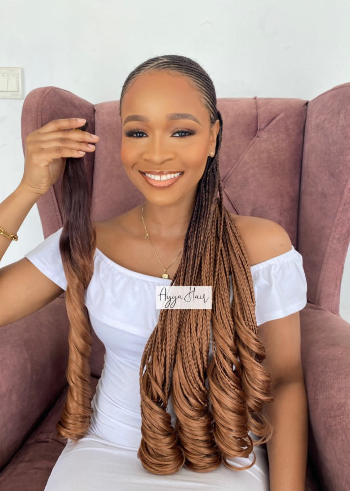 AYYA HAIR- CHOCOLATE CINNAMON OMBRÉ 24inches 5BUNDLES – FKLSKIN